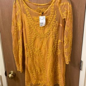 NWT Lace Mustard Dress